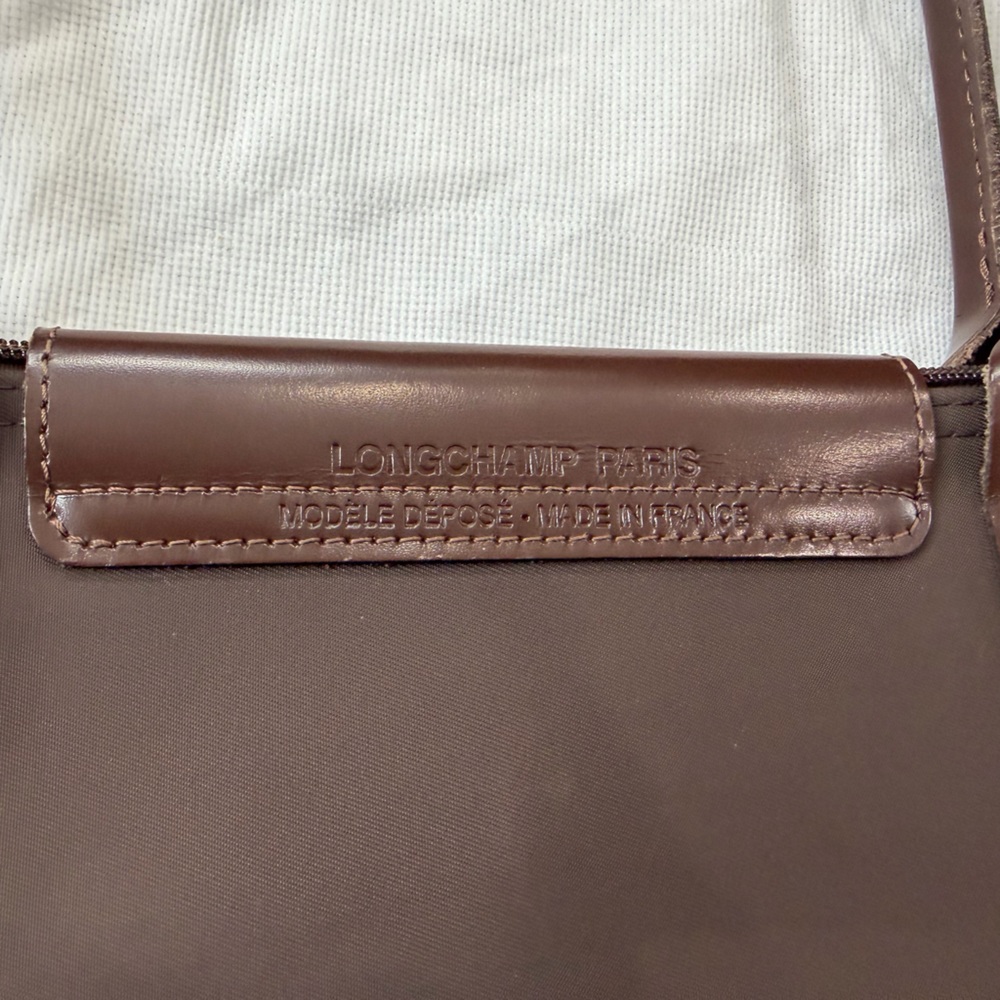 EUC: Longchamp Le Pliage tote Bag, brown - Picture 7 of 15